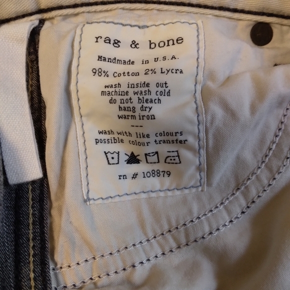 Rag & Bone Mid-rise Faded Black Skinny Jeans Made in North Carolina - Picture 5 of 8